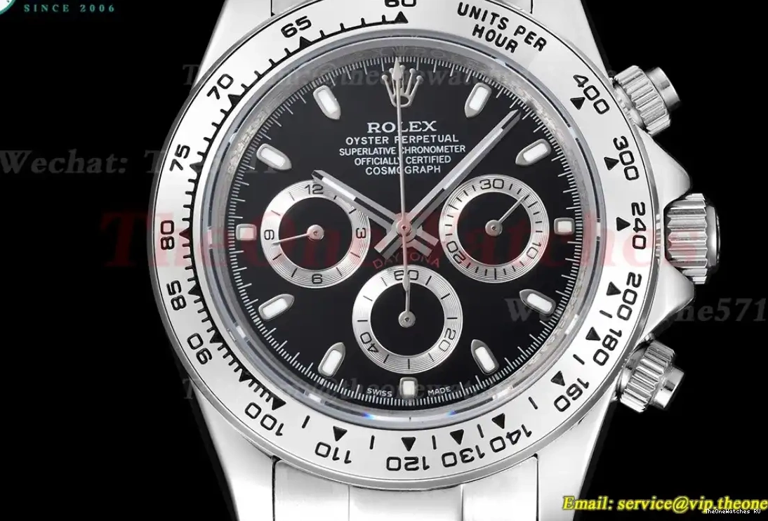 Stk SS Daytona A3836 40mm Black GDF SS 0513